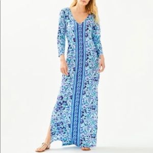 Lilly Pulitzer Anissa Maxi Dress, Iris Blue High Knit dress. M.